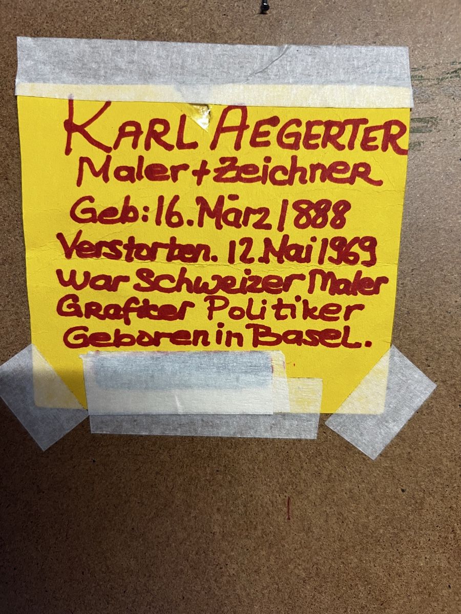 Dipinti: Karl Aegerter Ölgemälde Mann – Usato da Hombrechtikon venduto da vespa1954 5