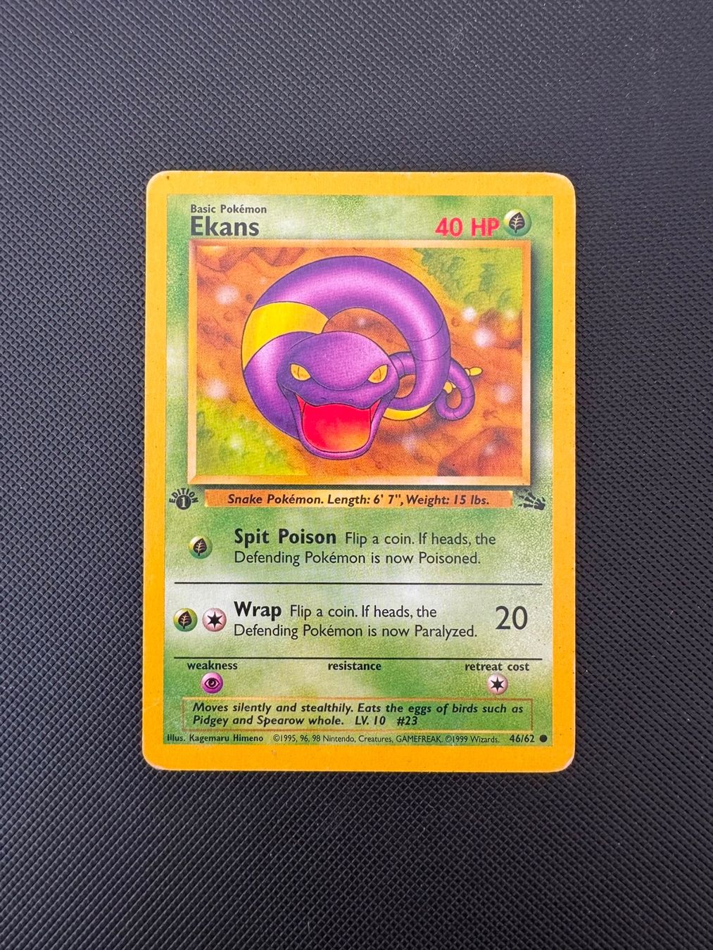 Pokémon Cartes à collectionner: Pokémon Ekans 1. Edition 46/62 – D'occasion à Seuzach par provenzano18