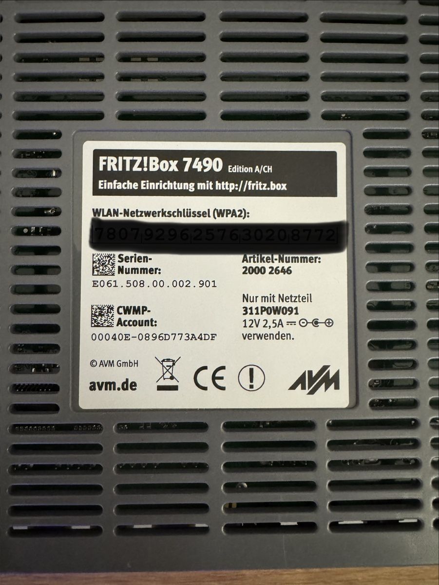 Fritz Modem & Router: Fritzbox 7490 OVP – Usato da Fislisbach venduto da BrotHoler 3