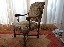Fauteuil ancien tissu velours