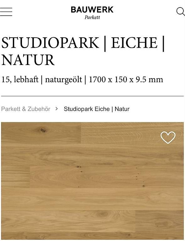 Rivestimenti per pavimenti: Parkett Bauwerk Studiopark Eiche Landhaus – Usato da Zuchwil venduto da Rahmani88