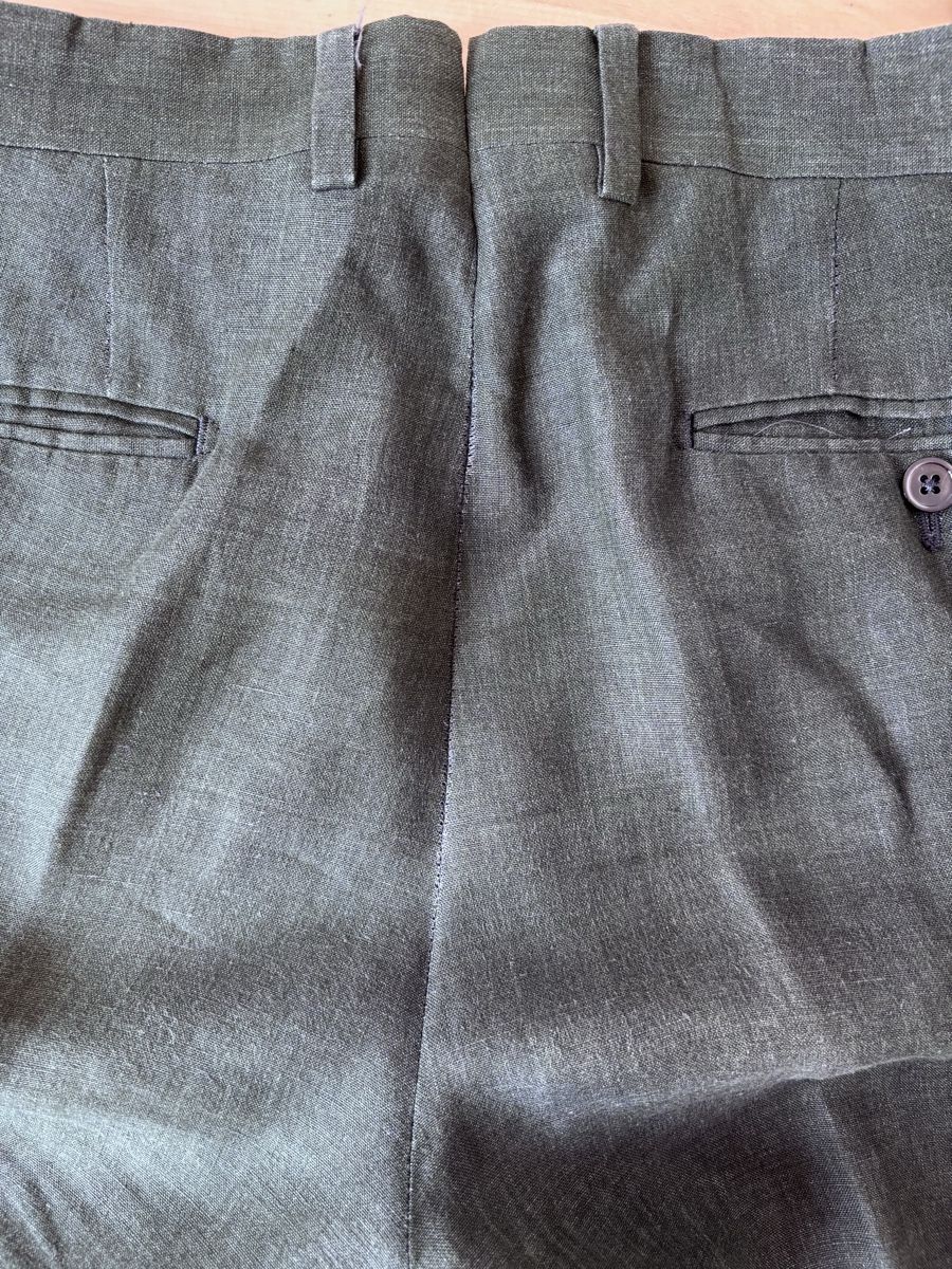 Anzüge: Napoli Couture Linen Suit Olive Green – Gebraucht aus Zürich von Grothschild 7