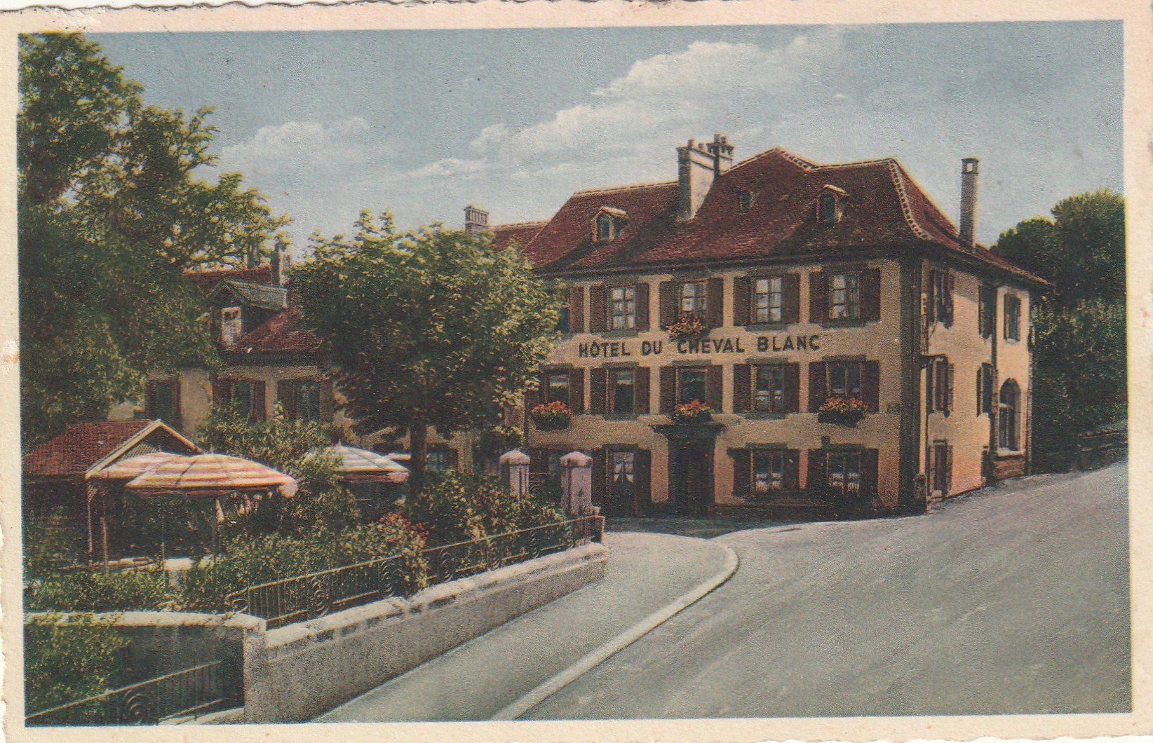 Cartoline postali: Colombier Hotel du Cheval Blanc – Usato da Rorschacherberg venduto da fratovi2