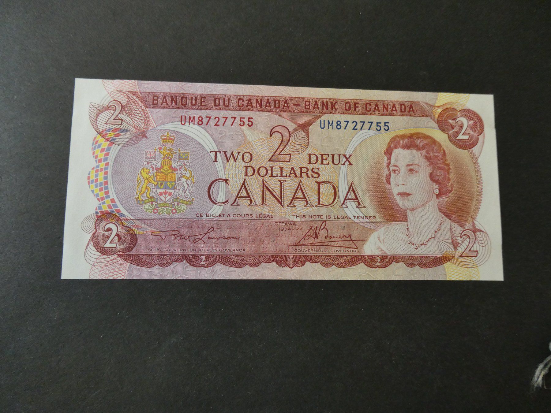 Banconote: Canada 1974, 2 Dollars    ungefaltet – Usato da Hinterforst venduto da Rohusri