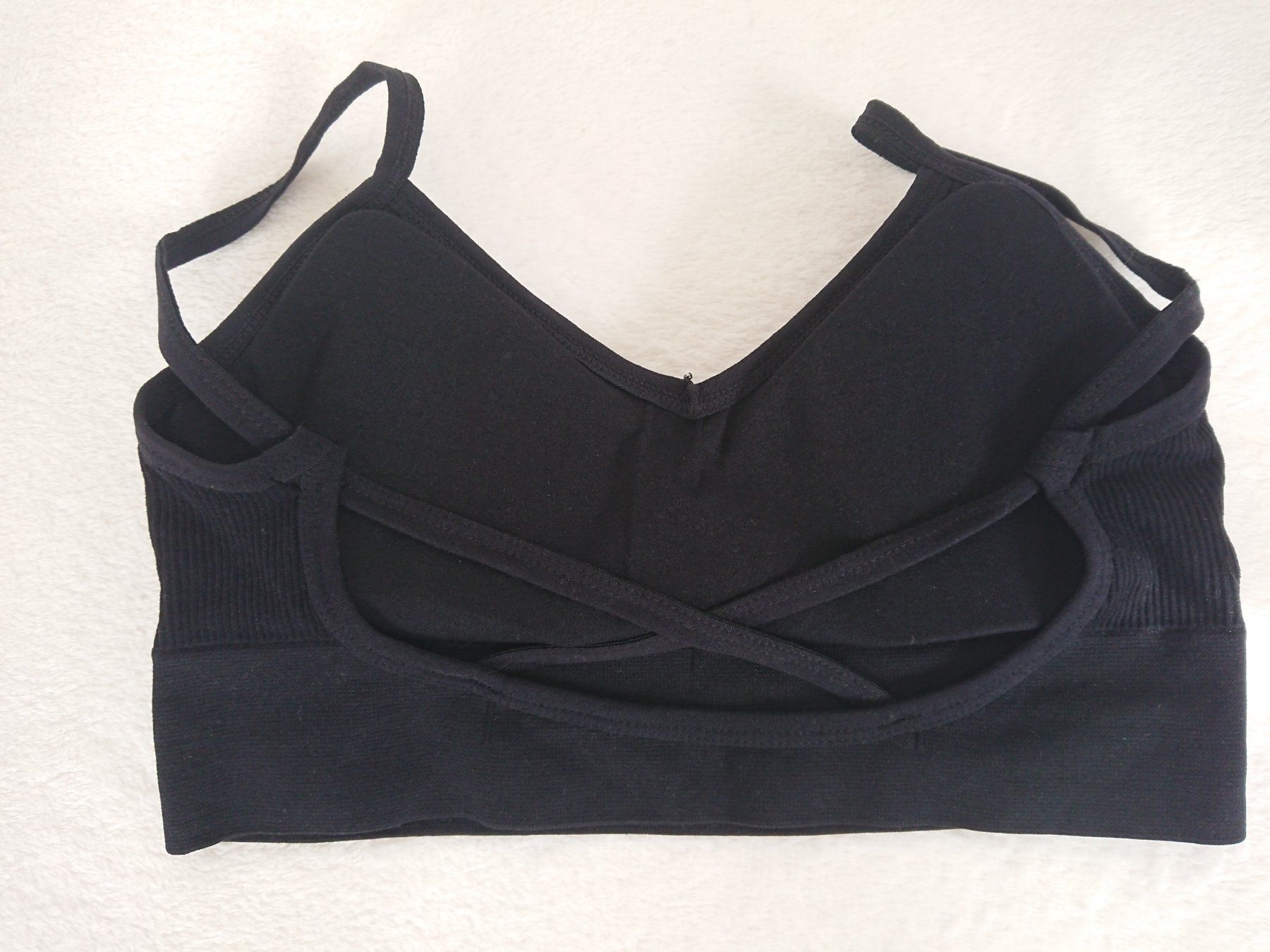 Top: Feinripp Bustier Top Gr. 34 XS Schwarz – Usato da Hallau venduto da CHACLA 1