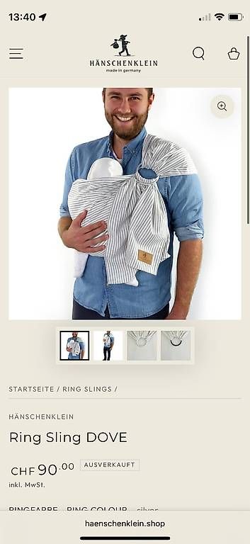 Porte-bébés ventraux & dorsaux: Hänschen Klein Ring Sling Tragetuch – D'occasion à Zürich par mo_na 2