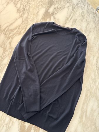 Loro Piana blue roundneck wish wool 52