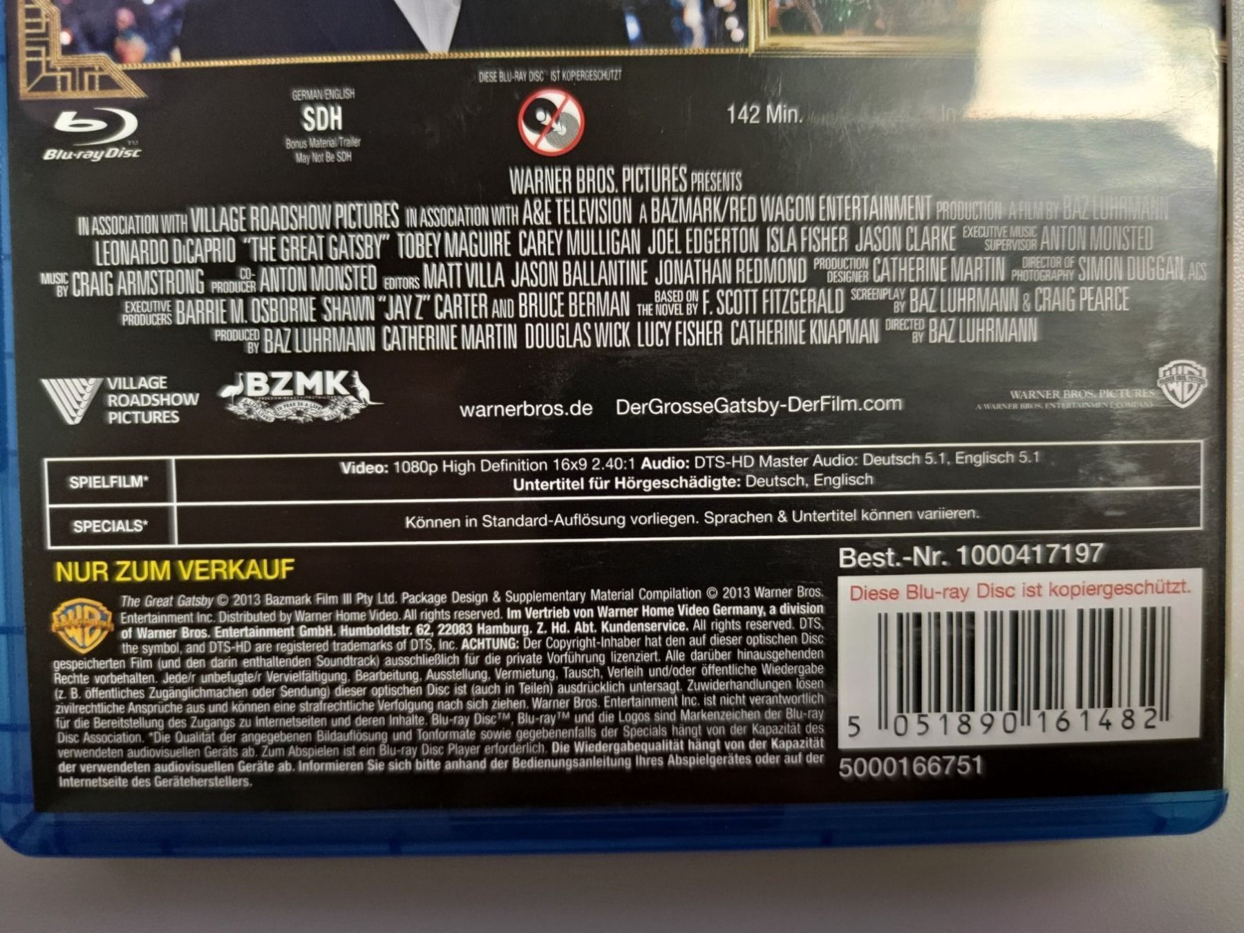 Alle DVDs: Der Grosse Gatsby – Gebraucht aus Liestal von Kratzilla 3