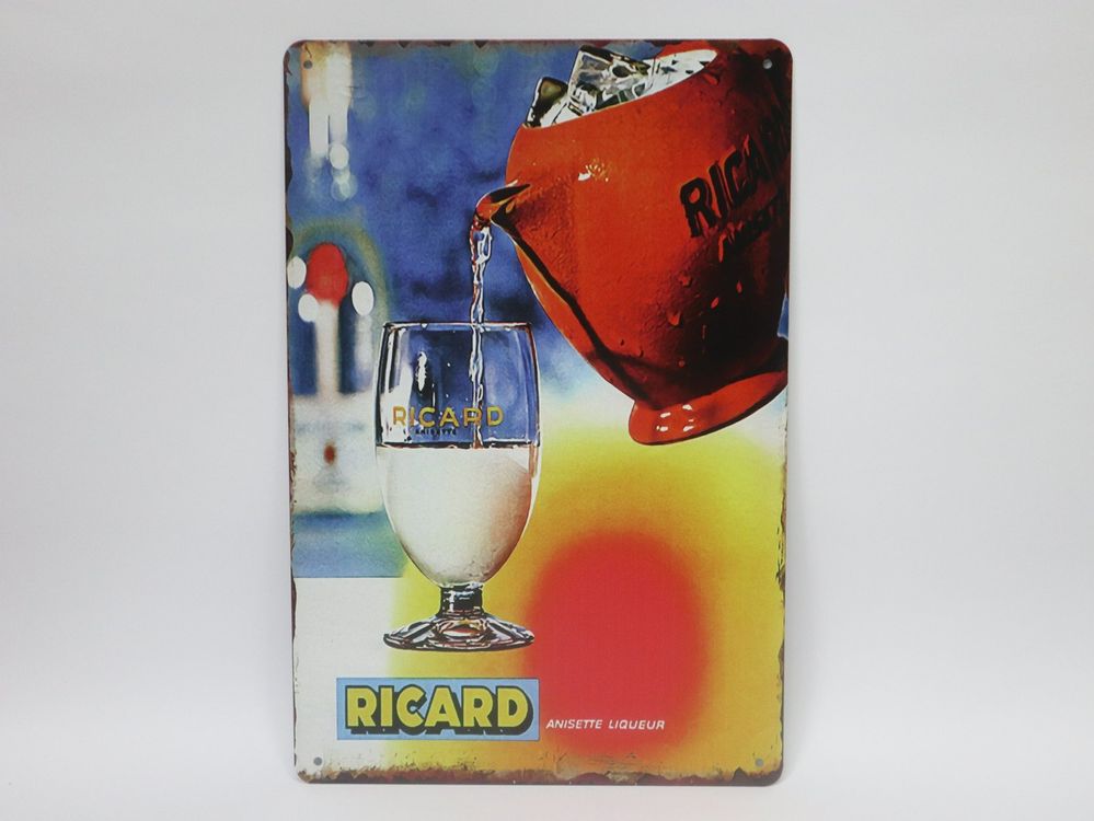 Plaque Métal Décorative RICARD Pastis Marseille - 30 X 20 Cm - Neuf