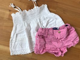 ORIGINAL MARINES Shorts Gr 5/eher klein, Weisses Trägertop