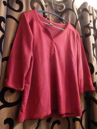 Shirt von Multiblu, Gr. 40, rot-blau