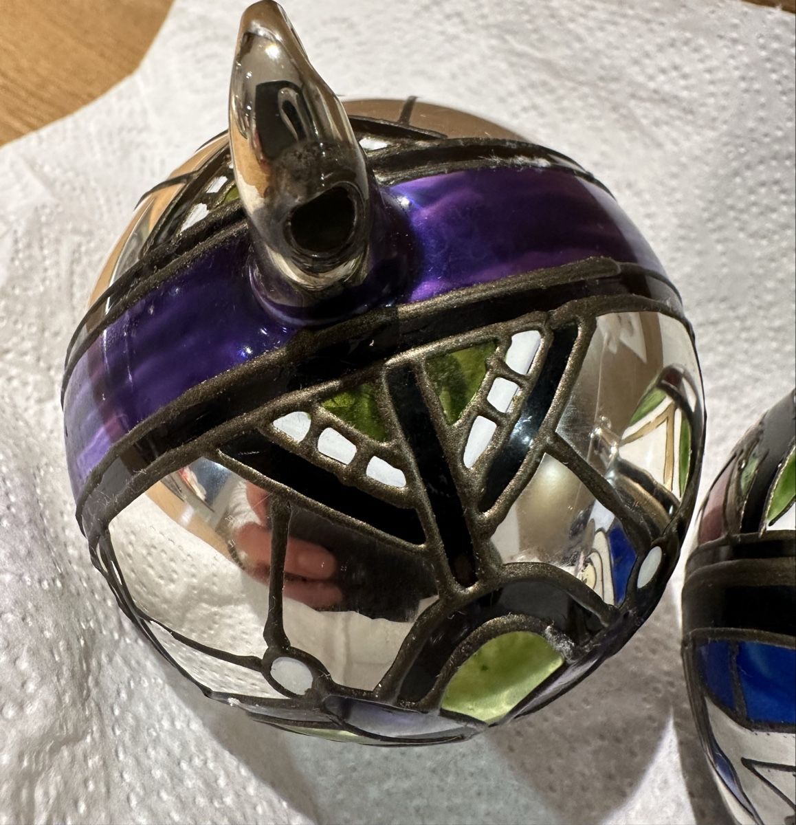 Tutte le decorazioni: Weihnachtskugeln, 2er Set, Glas, Handbemalt, Vintage Stil – Usato da Oberentfelden venduto da vilibrand 6