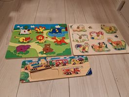 3 Holzpuzzles