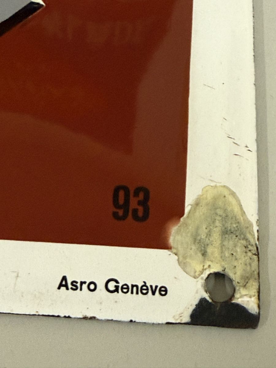 Insegne: Superbe plaque émaillée Amad Genève 38 x 30 cm – Usato da Cossonay-Ville venduto da Jeromek 2