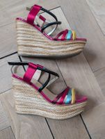 LELLA BALDI Wedge Sandals Size 39 multicolored like new