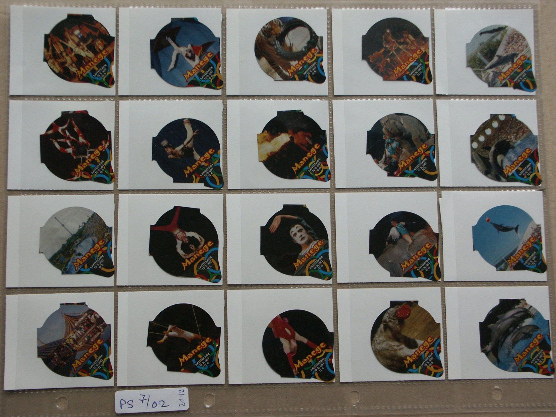 Coperchi dei cremini per caffè: Serie      PS   7/ 02          Manege – Usato da Niederglatt ZH venduto da herzblatt5449