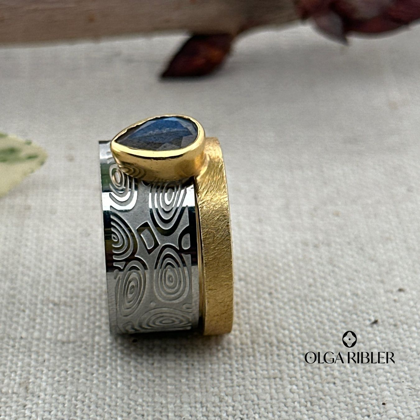 Olga Ribler Ringe: Ring Set 2 Ringe mit Labradorite Grösse 60 – Neu (gemäss Beschreibung) aus Luzern von Schmuckoutlet 7