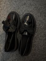 Chaussures vernies noires à nœud, taille 42 neuves