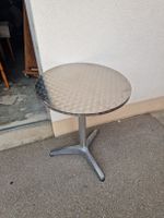 Runder Gartentisch mit Edelstahl-Look, Durchmesser 60cm