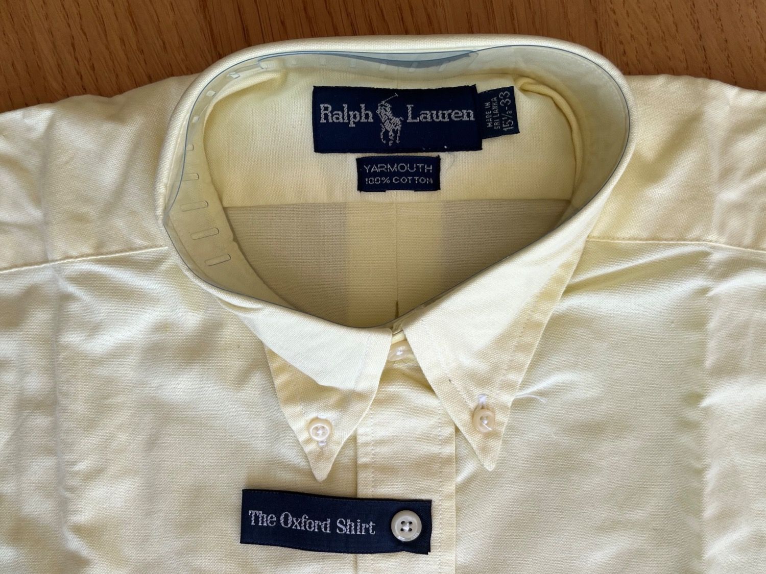 Ralph Lauren Hemden: Ralph Lauren button down Hemd hellgelb, Grösse 15 1/2  - 33 – Neu (gemäss Beschreibung) aus Netstal von spaltflo01 1