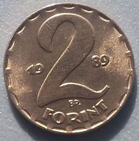 UNGARN - HUNGARÍA - 2 FORINT 1989 - WIE NEU, BRILLANTE MÜNZE