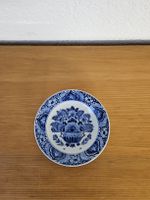 Vintage 1950 Delft Holland Wandteller blau weiss Blumen