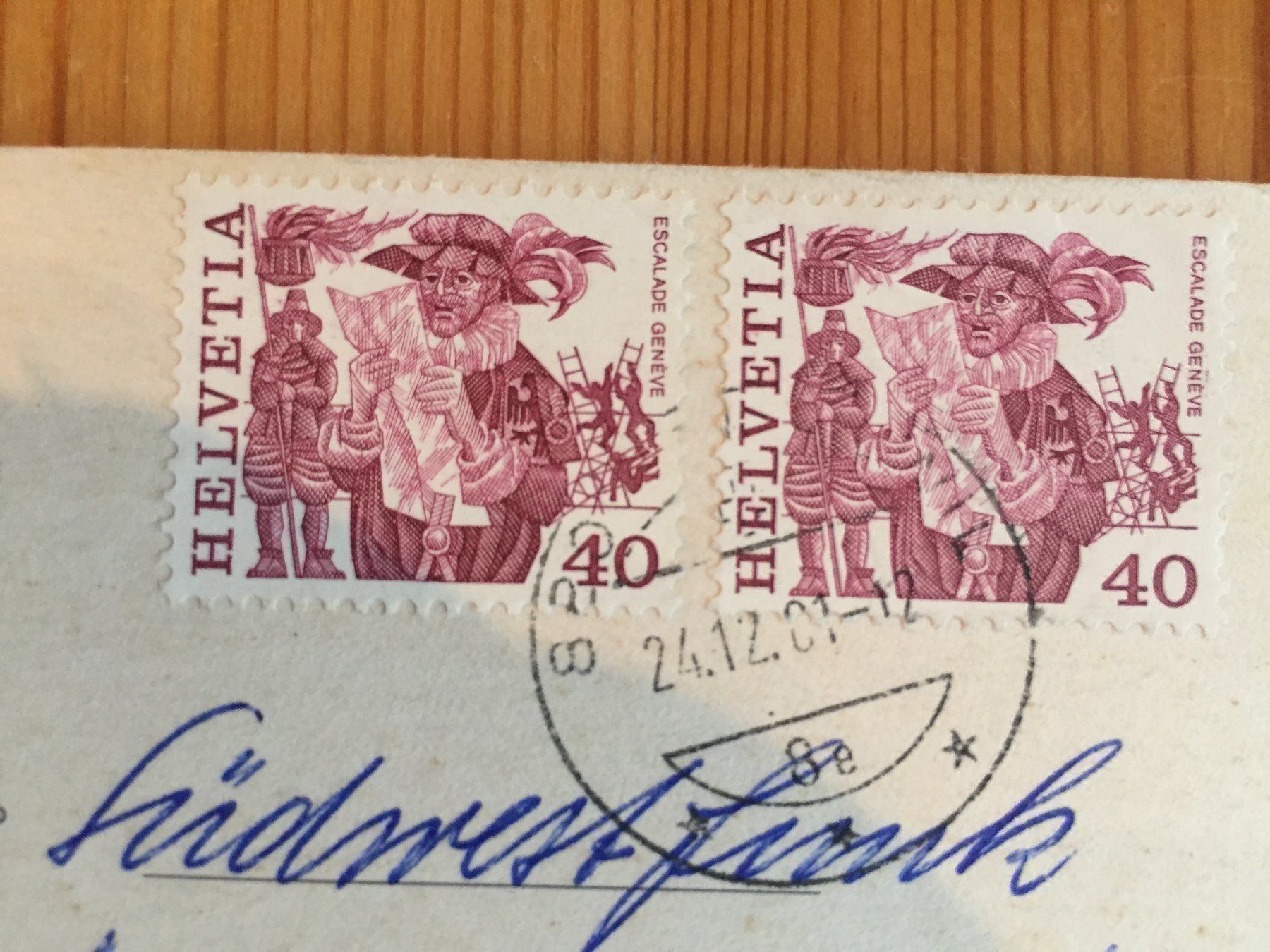 Cartoline postali: Bad Ragaz mit Churfirsten - AK 1981 – Usato da Oberuzwil venduto da Henri09 1