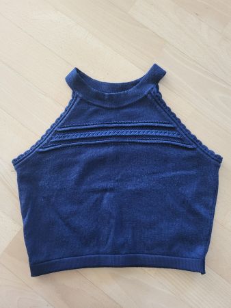 Crop Top Bleu marine et XXS