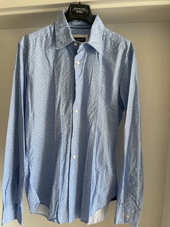 Chemise homme BREUER bleu imprimé fleurs taille M bon état