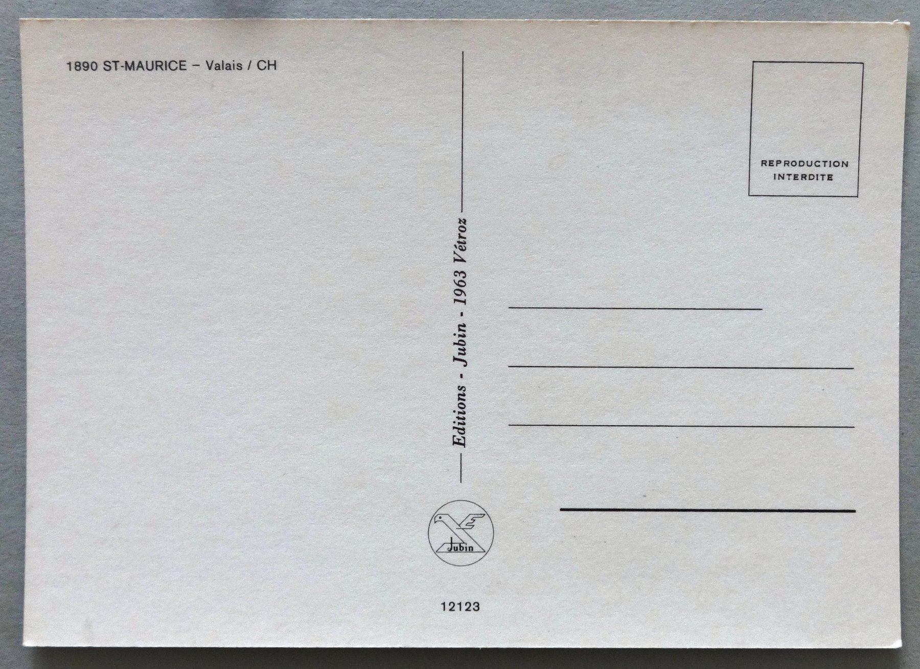 Cartoline postali: St-Maurice – Usato da Fétigny venduto da Billy2miny 1