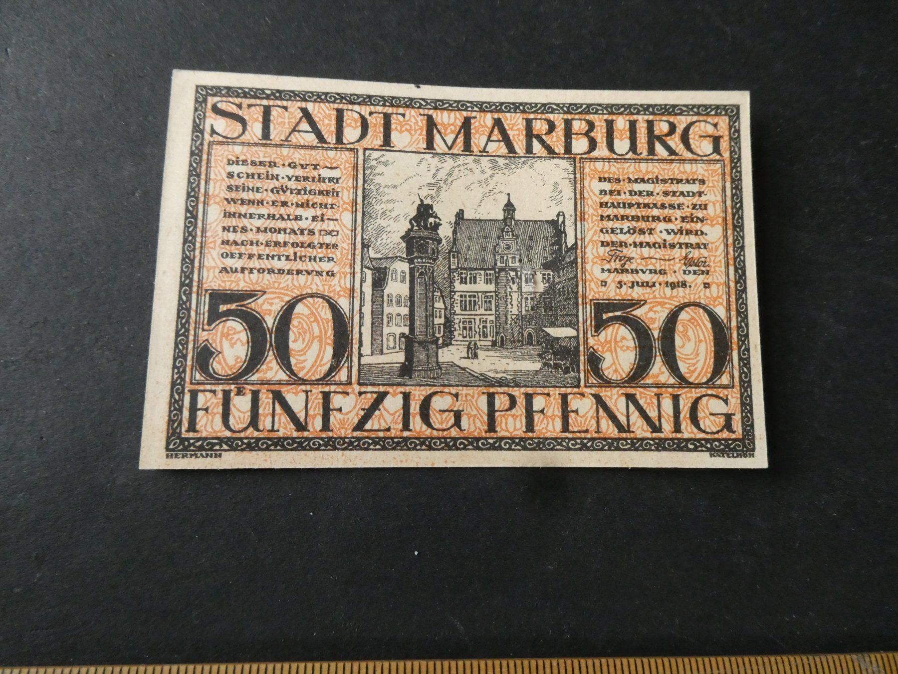Banconote: Dt. Reich, Marburg - Notgeldschein – Usato da Hinterforst venduto da Rohusri