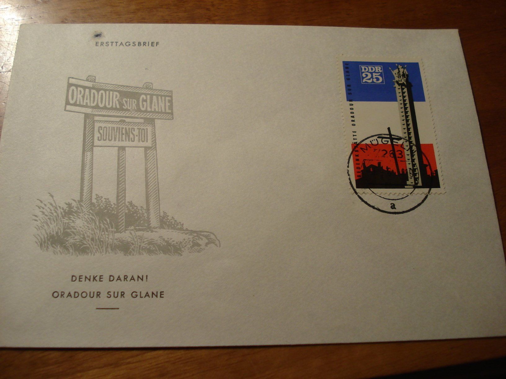 Alle Briefmarken: DDR FDC 1966, Souviens-toi, Oradour – Gebraucht aus Niederwil AG von morostahu