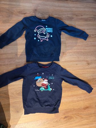 2 Pullover Weihnachten, Gr. 110 / 116