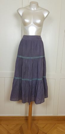 Rock, stufig mit Spitzenbordüre, Doublure, Zipper, Gr. 36 38