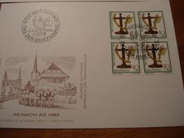 Tag der Briefmarke 1984 Vevey, Satz Briefe Blockausschnitte