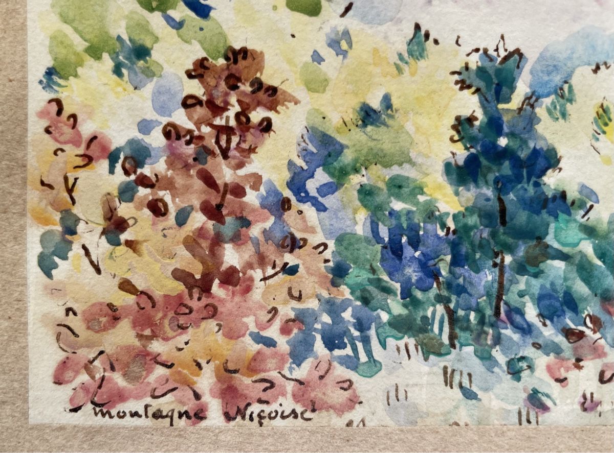 Gemälde: E. Fer aquarelle Montagne niçoise – Gebraucht aus Biel/Bienne von Galaq 3
