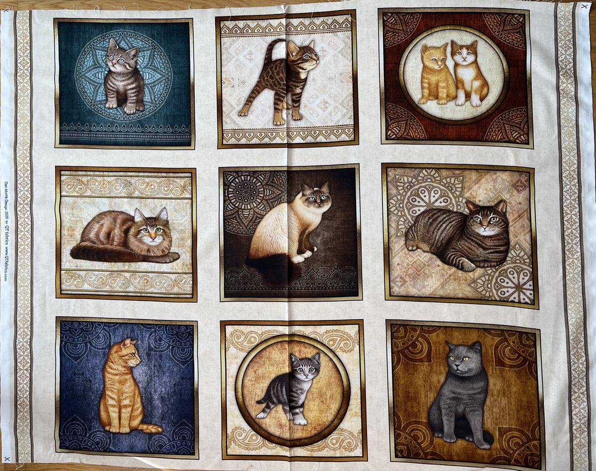 Stoffe: Patchworkstoff Katzenpanel mit 9 Bilder – Neu (gemäss Beschreibung) aus Seuzach von KreativmitStoff 3