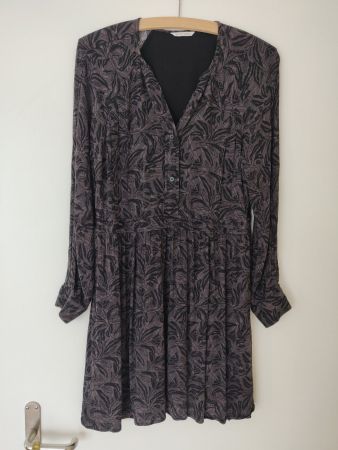 YAYA Women: Kleid, Gr. 32, grau-schwarz