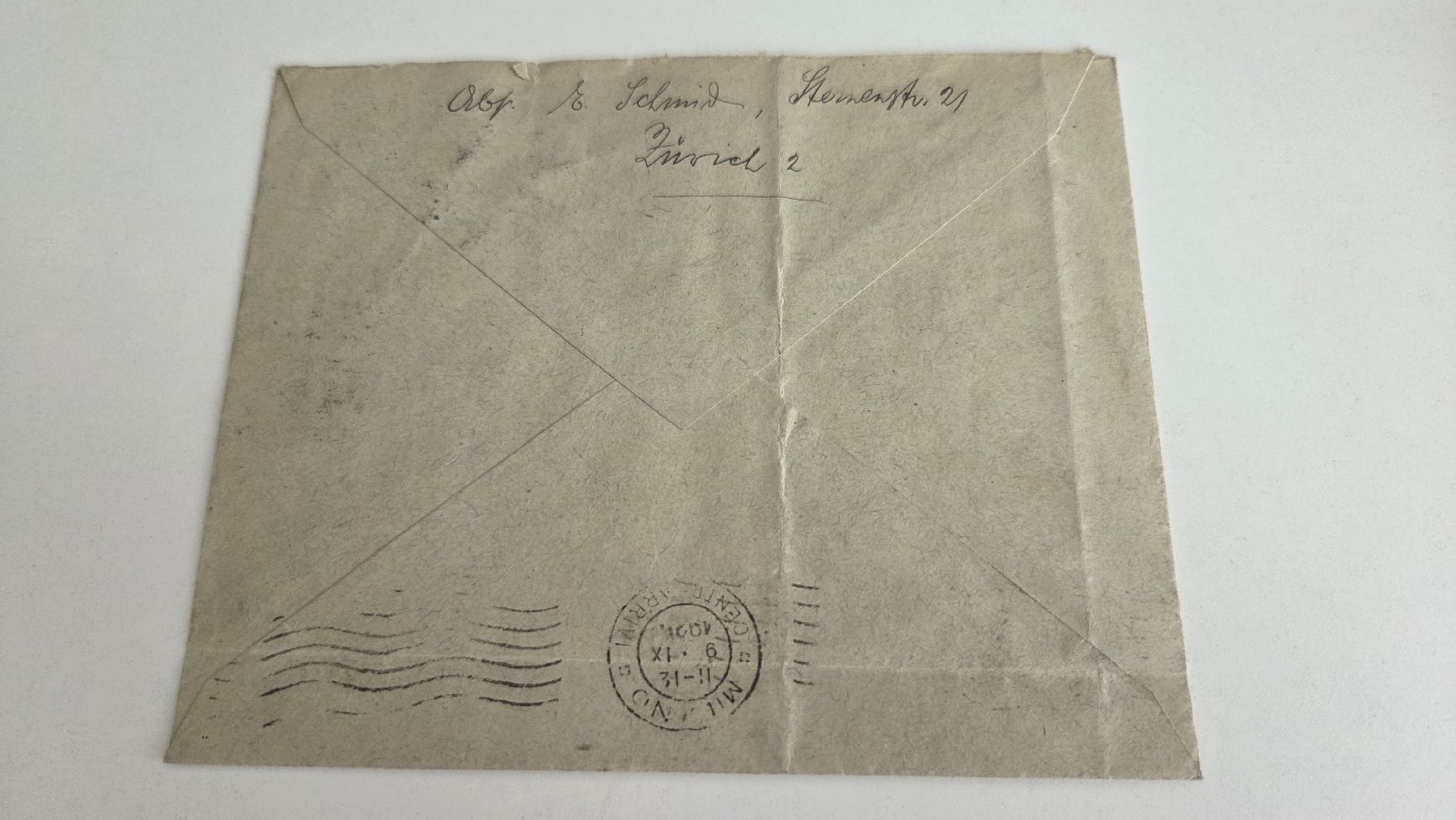 Alle Briefmarken: 1925 Flugbrief 1. Flug Zürich - Milano – Gebraucht aus Arni AG von Moth68 1