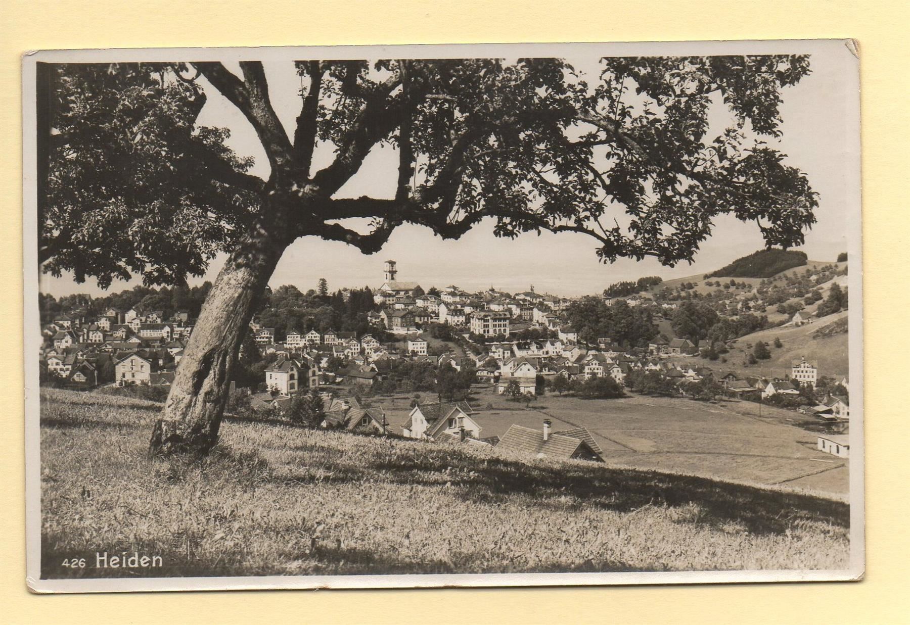 Cartoline postali: HEIDEN Stempel Pension Zumsteg – Usato da Jona venduto da philajona