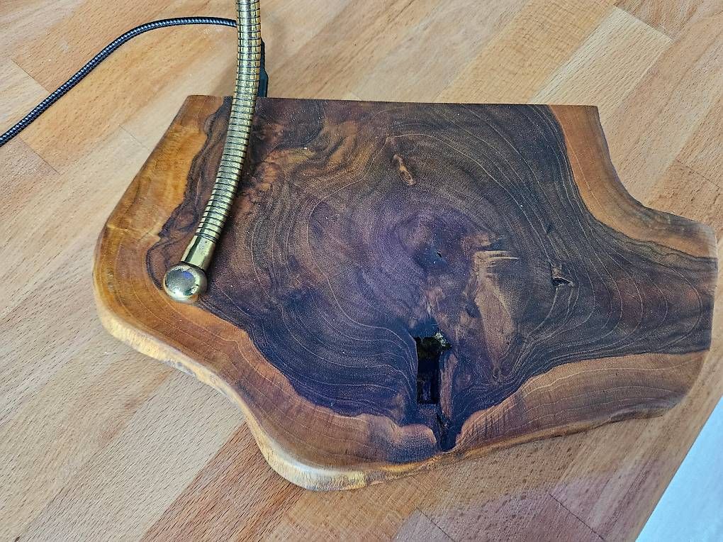Lampade: LOGO-CLOCK - rustikale, analog-digitale Uhr aus Holz/Messing – Usato da Unterwasser venduto da mic_n5hh 4