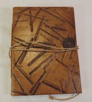 Ledernotizbuch liniert mit Knopfverschluss neu