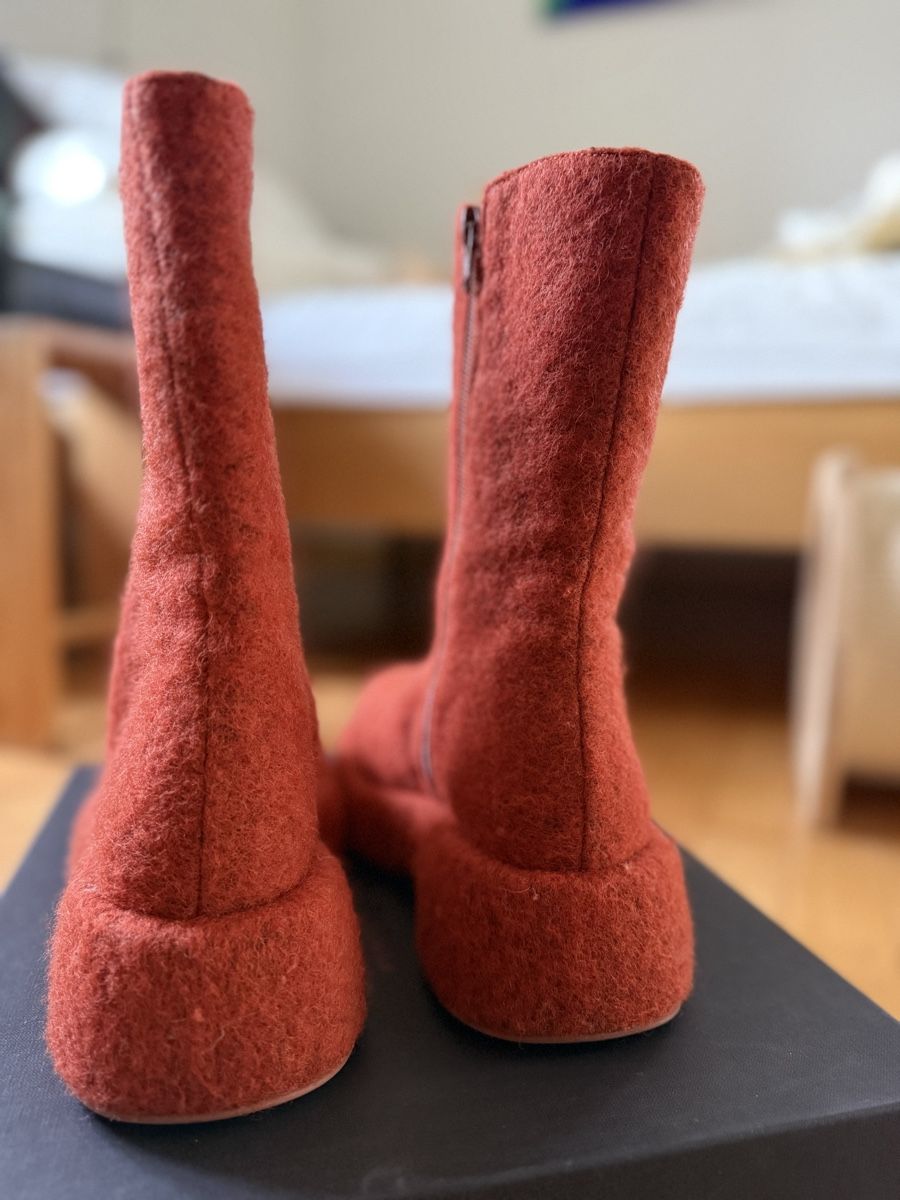 Chaussures femmes: Paloma Barceló Boots Orange Felt/Wool - Leather - 36 – Neuf (Voir description) à Minusio par DeFringues 2