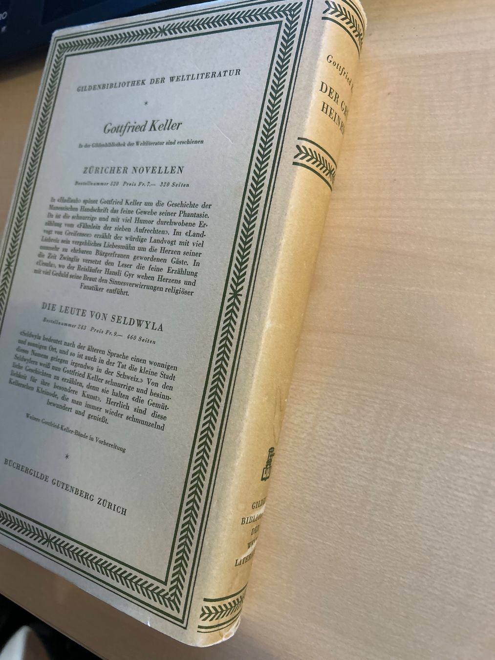 Bücher: Gottfried Keller: Der grüne Heinrich – Gebraucht aus Aarau von R-O-G-E-R 4