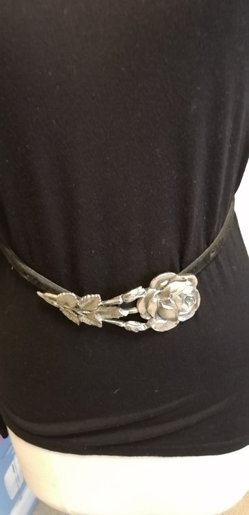 Eleganzer Zeremonien-Gürtel Mit Gothic-Rosen-Druck - Satin Stola Für Besondere Anlässe