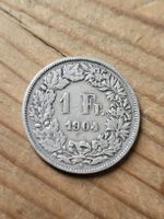 1 Fr. 1904 Helvetia Silbermuenze  rarer Jahrgang