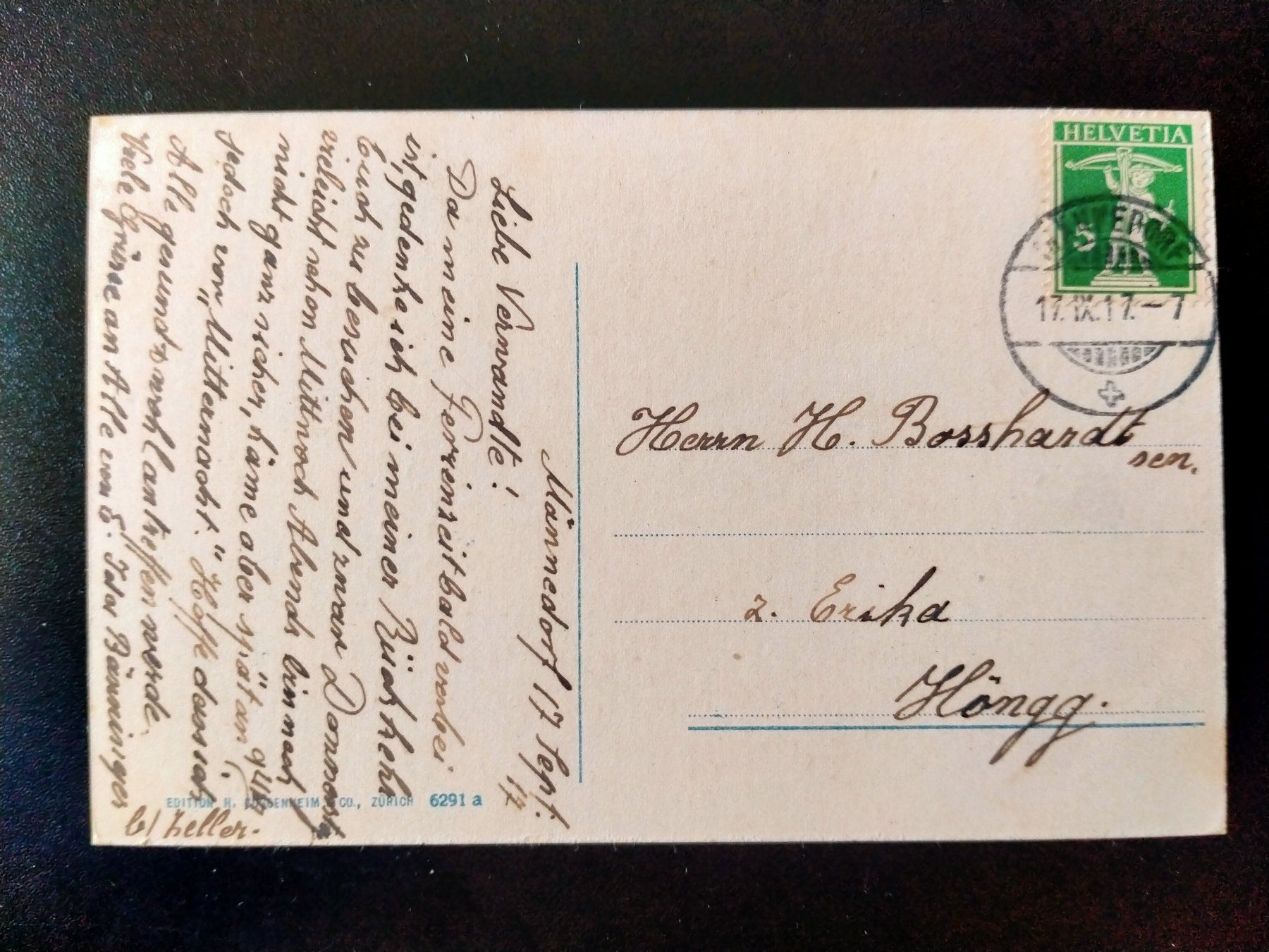 Cartoline postali: Männedorf / AK 1917 Kanton Zürich – Usato da Küssnacht am Rigi venduto da cartolina-1 1