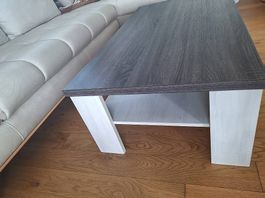 Sofatisch Grau/Weiss aus Holz