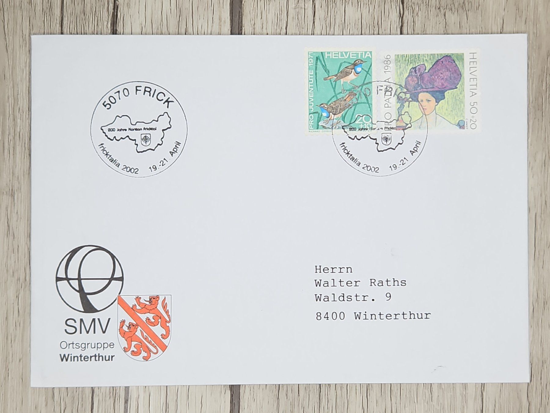 Tutti i francobolli: CL11 Enveloppe + Timbre Suisse 2002 – Usato da Cousset venduto da Patrick_Collections