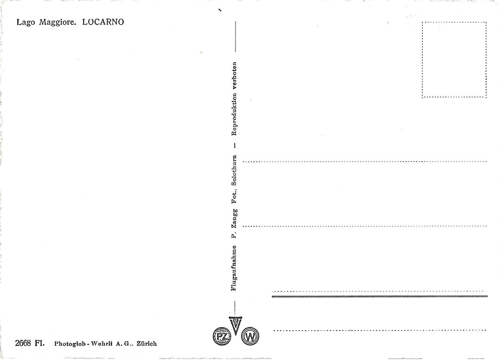 Ansichtskarten: Lago  Maggiore.   LOCARNO – Gebraucht aus Bütschwil von Jackson1A 1